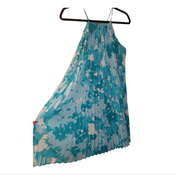 2/$50 Calvin Klein Multi Coloured ‎ Sleeveless Accordian Pleated Dress - Picture 5 of 11